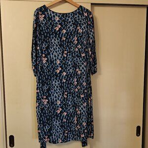 Boden Blue Floral Dress Size 12L
